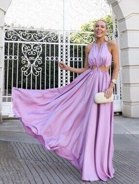 Giani Bini Naomi Cut Out Gown lilac